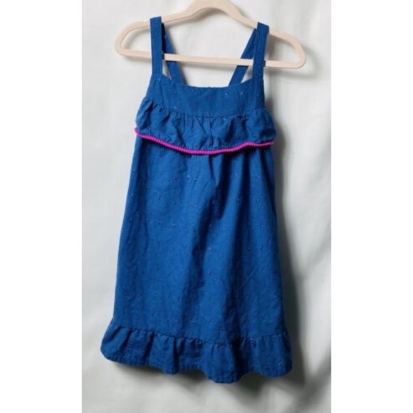 Penelope Mack Toddler Girls Embroider Dress Color Blue Size 6X - Picture 1 of 3
